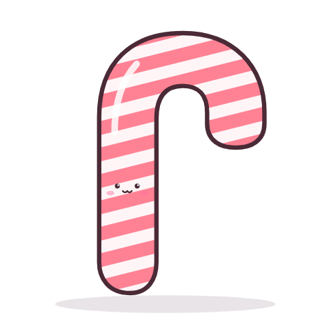 Candy cane paper squishy