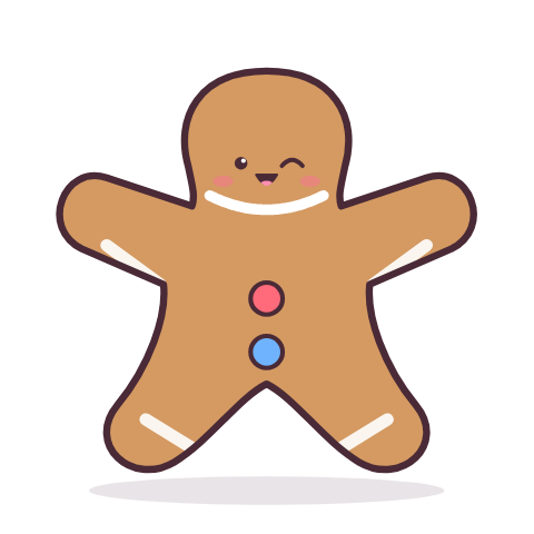 Gingerbread man paper squishy