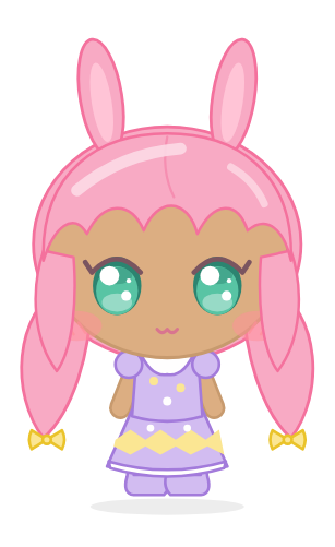 Egg hunt bunny Easter paper doll