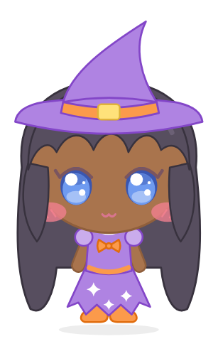 Little Witch Halloween paper doll