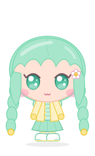 Minty paper doll