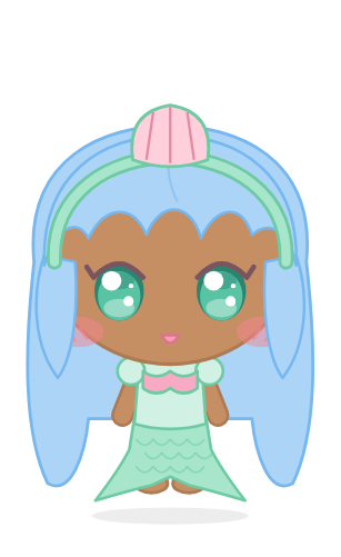 Mermaid Summer paper doll