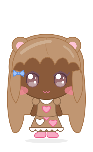 Love bear Valentine's Day paper doll