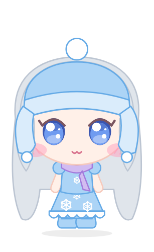 Snowflake girl Winter paper doll