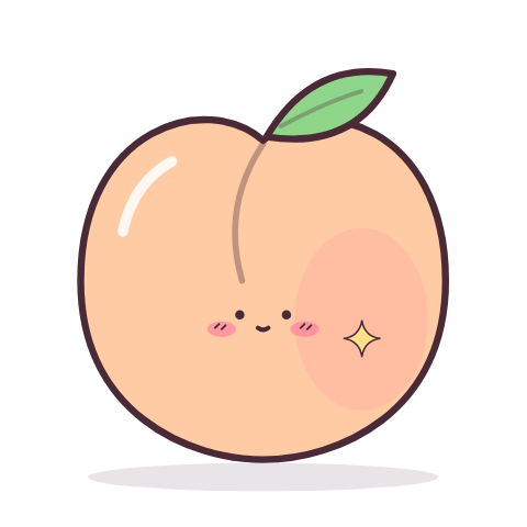 Peach paper squishy