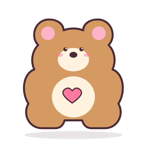 Valentine teddy bear paper squishy
