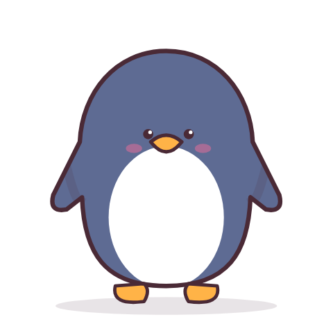 Winter penguin paper squishy